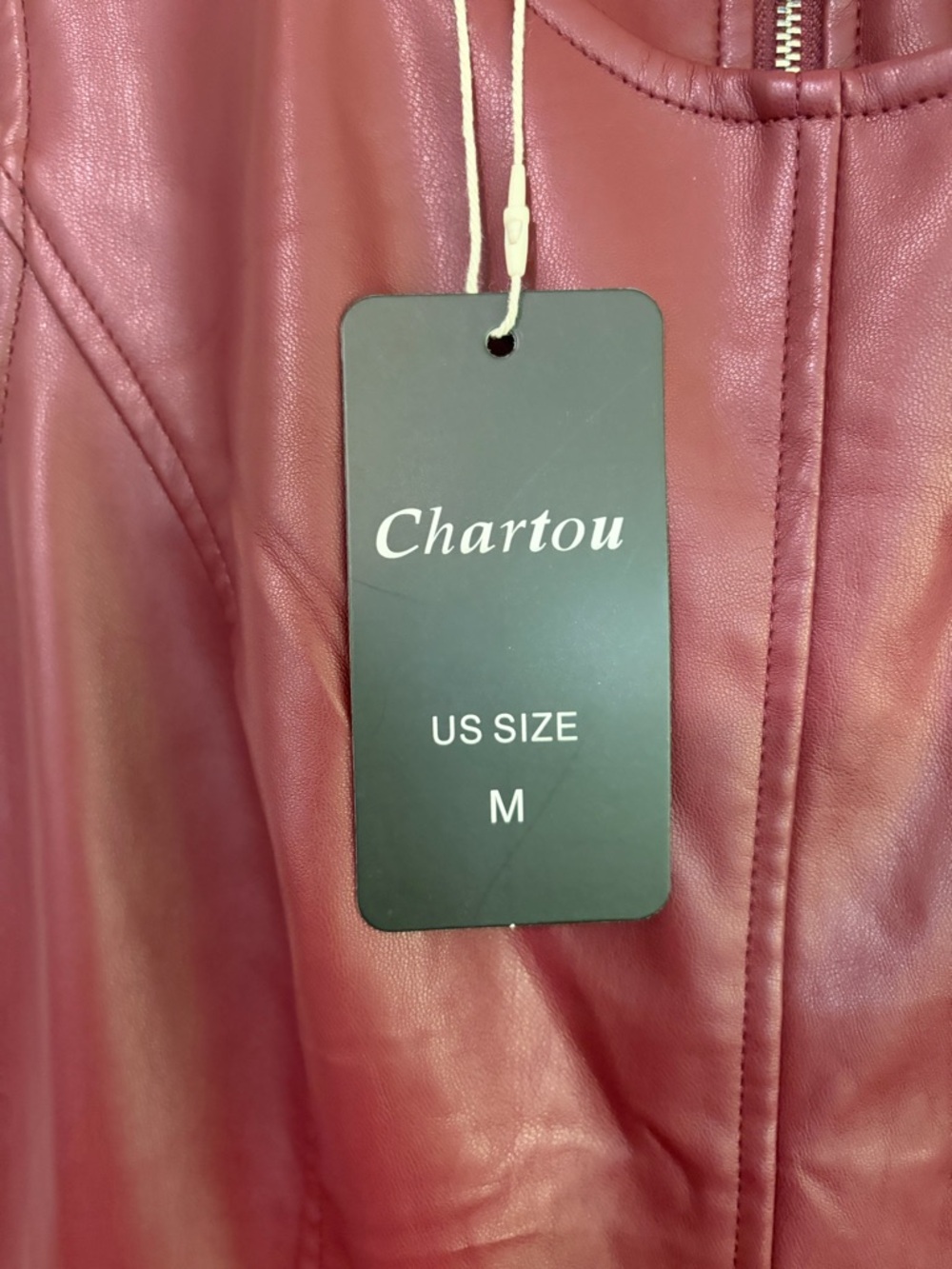 Sleeveless Faux Leather Midi Dress in Burgundy with Self-Tie Waist - Picture 6 of 6